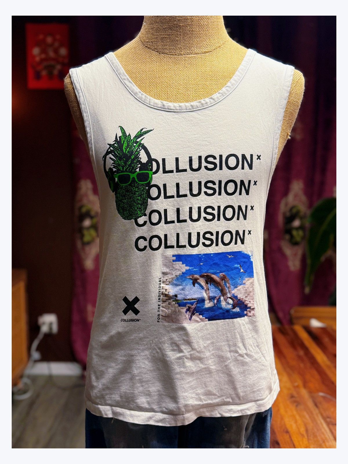 Asos 🦑 COLLUSION Graphic Tank Top 🦑 Size US M / EU 48-50 / 2 - 1 Thumbnail