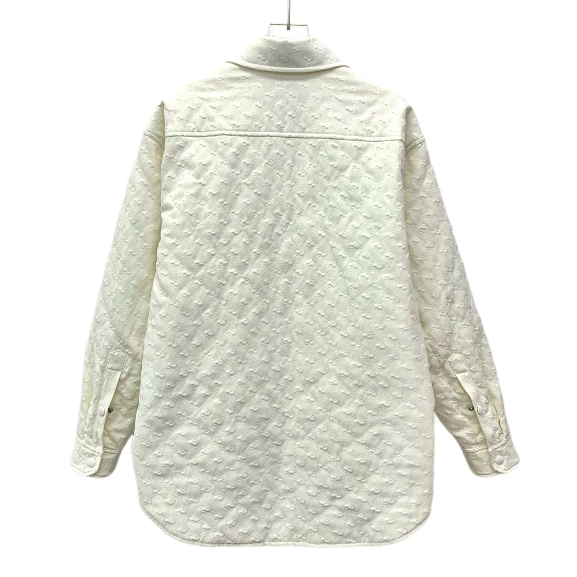Gucci Gucci White Logo Jacquard Full-Print Cotton Long-Sleeve Sing Size S / US 4 / IT 40 - 7 Thumbnail