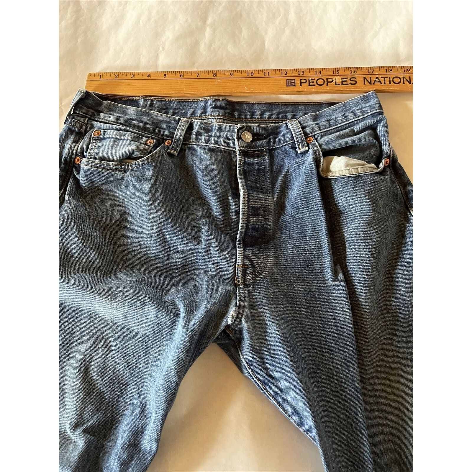 Levi's Levi's 501 XX Men 36x30 Blue Denim Jeans Button Fly Med Wash Size US 36 / EU 52 - 4 Thumbnail