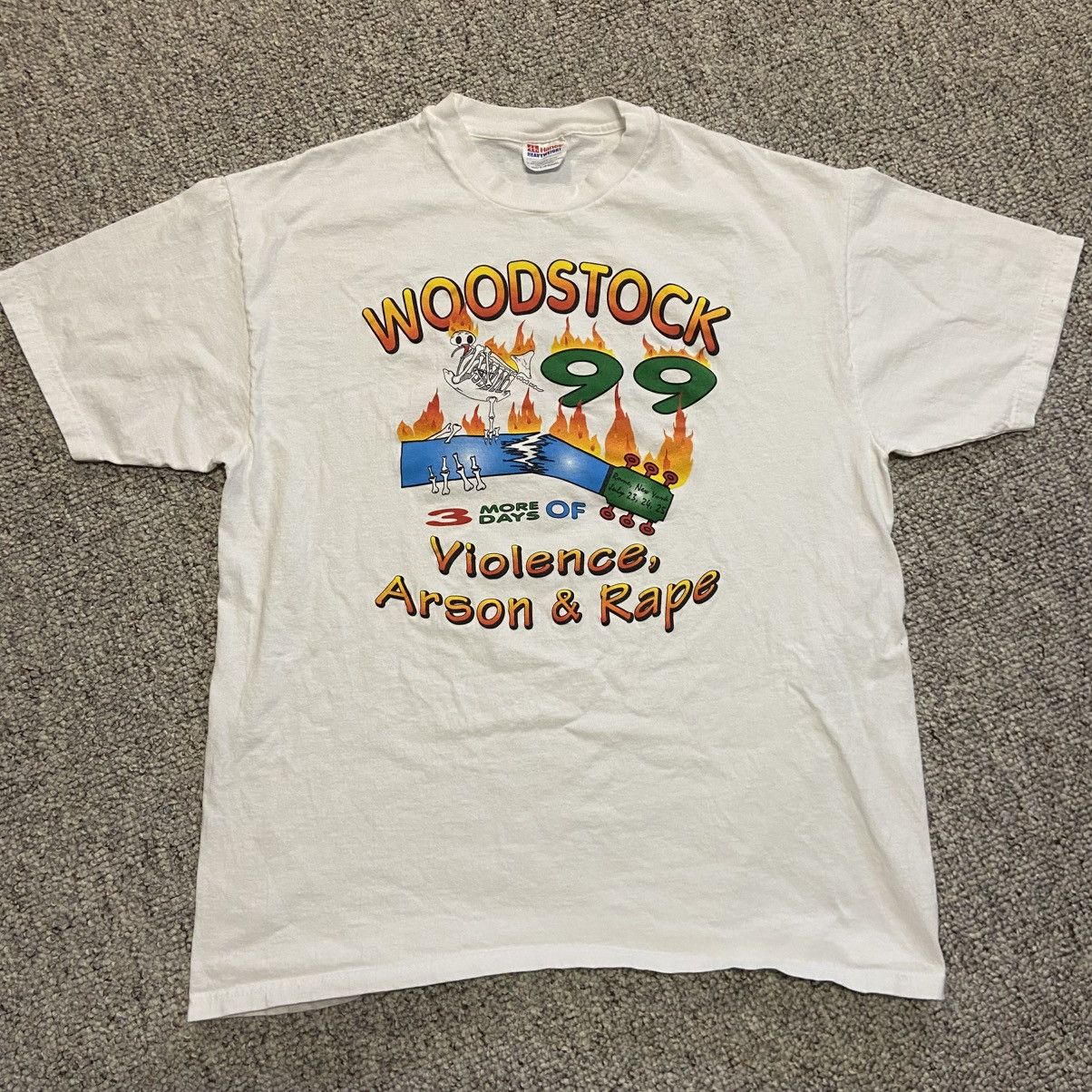 Band Tees 1999 Woodstock 99 Parody Shirt Size US XL / EU 56 / 4 - 3 Thumbnail