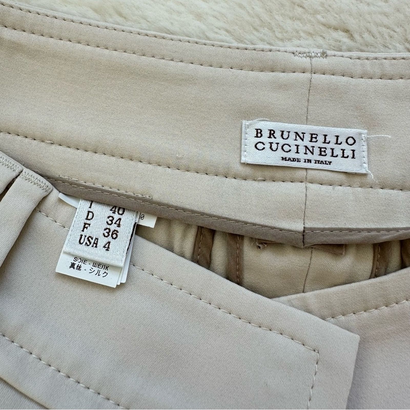 Brunello Cucinelli Brunello Cucinelli silk pants size 4 US Authentic 1200$ Size 27" / US 4 / IT 40 - 5 Thumbnail
