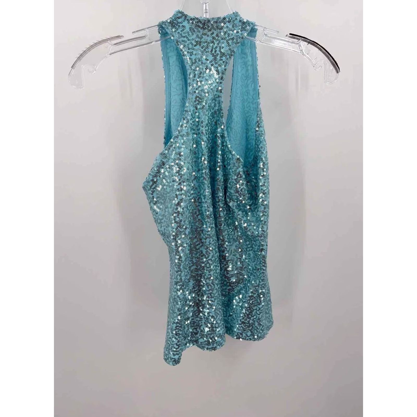DKNY Pre-Owned DKNY Blue Size XS Sequin Razorback Tank Top Size XS / US 0-2 / IT 36-38 - 2 Thumbnail