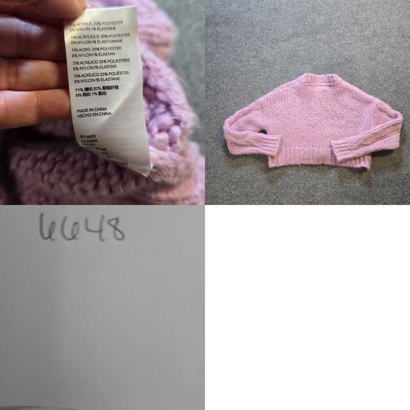 Urban Outfitters Urban Outfitters Sweater Cardigan Womens Size S Pink Purple Chunky Knit Round Neck Long Sleeve Crop Grandma Vintage No Size S / US 4 / IT 40 - 8 Thumbnail