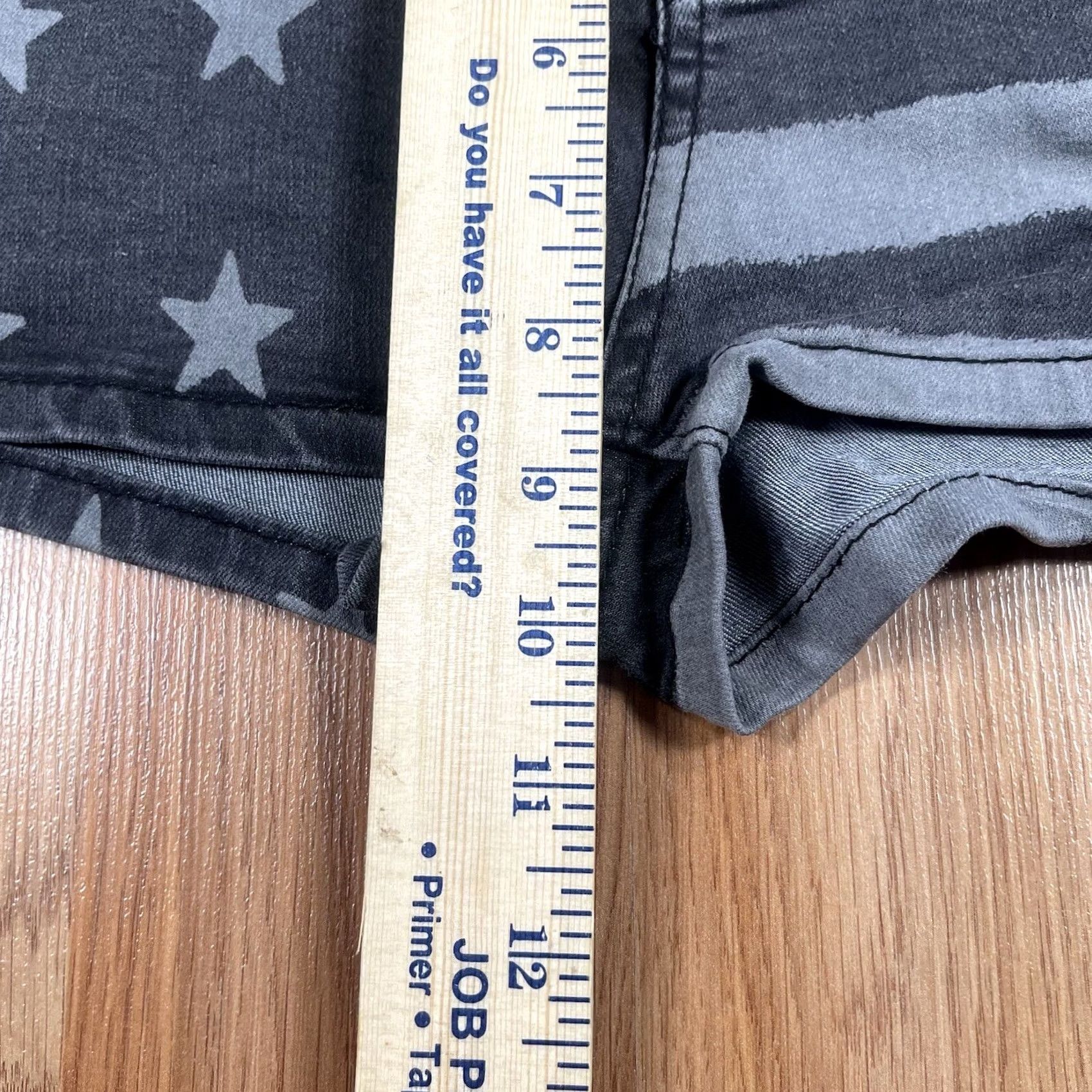 CO Sophyline & Co Denim Shorts Womens M Medium Stretch Pockets American Flag Black 5-Pocket Design Casual Shorts Size 32" / US 10 / IT 46 - 6 Thumbnail