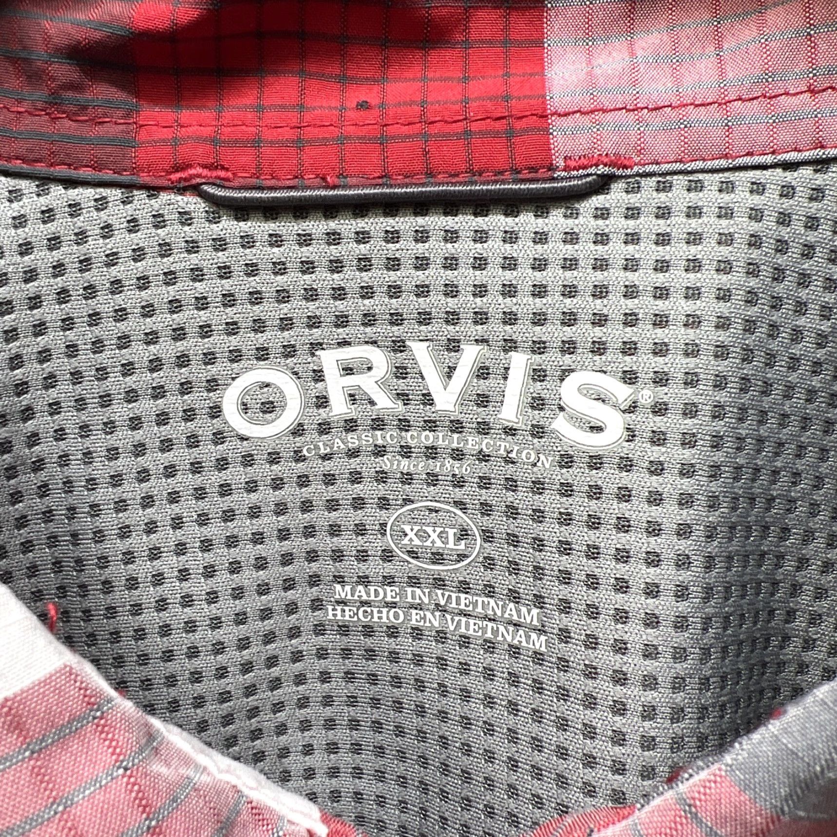 Orvis Orvis Red Plaid Button Up Shirt Mens Size XXL Size US XXL / EU 58 / 5 - 3 Thumbnail
