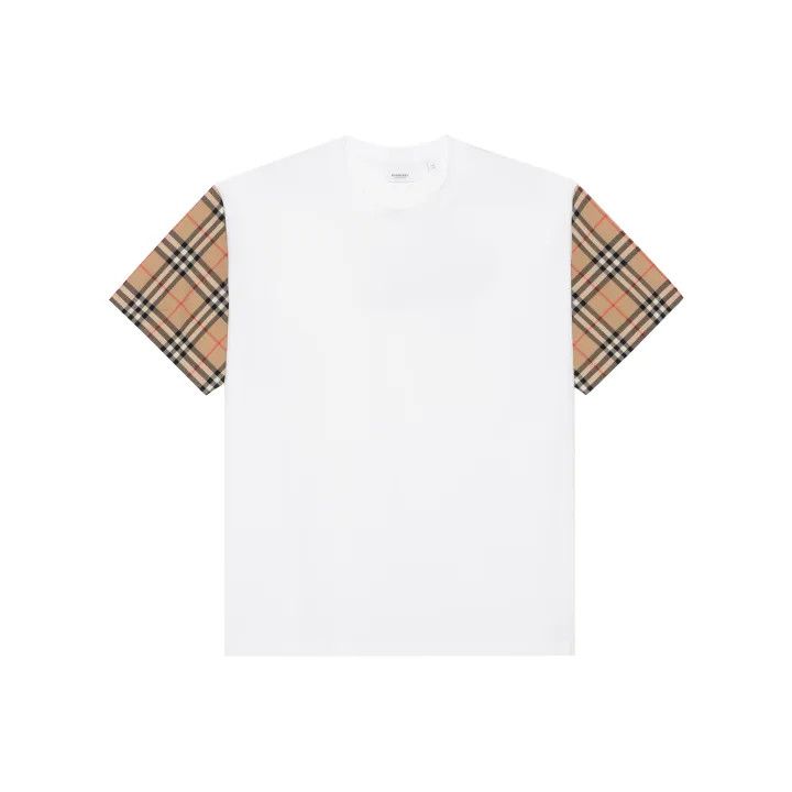 Burberry Burberry SS21 Check Sleeve T-Shirt for Women 0079 Size M / US 6-8 / IT 42-44 - 1 Thumbnail