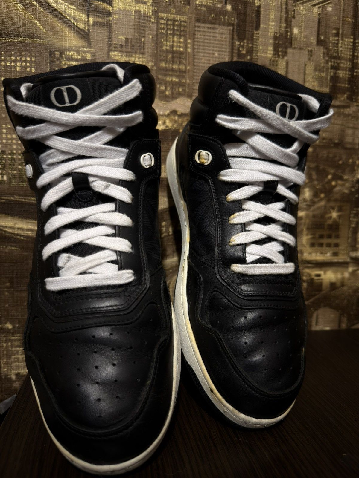 Dior Dior B27 Leather High-Top Sneakers 43 Men's Black LS 0822 Size US 10.5 / EU 43-44 - 9 Thumbnail