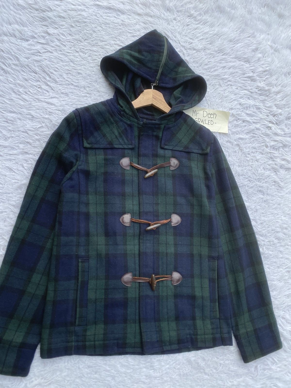 A.P.C. Rare Vintage A.P.C Checkered Wool Hooded Jacket Size US XS / EU 42 / 0 - 5 Thumbnail