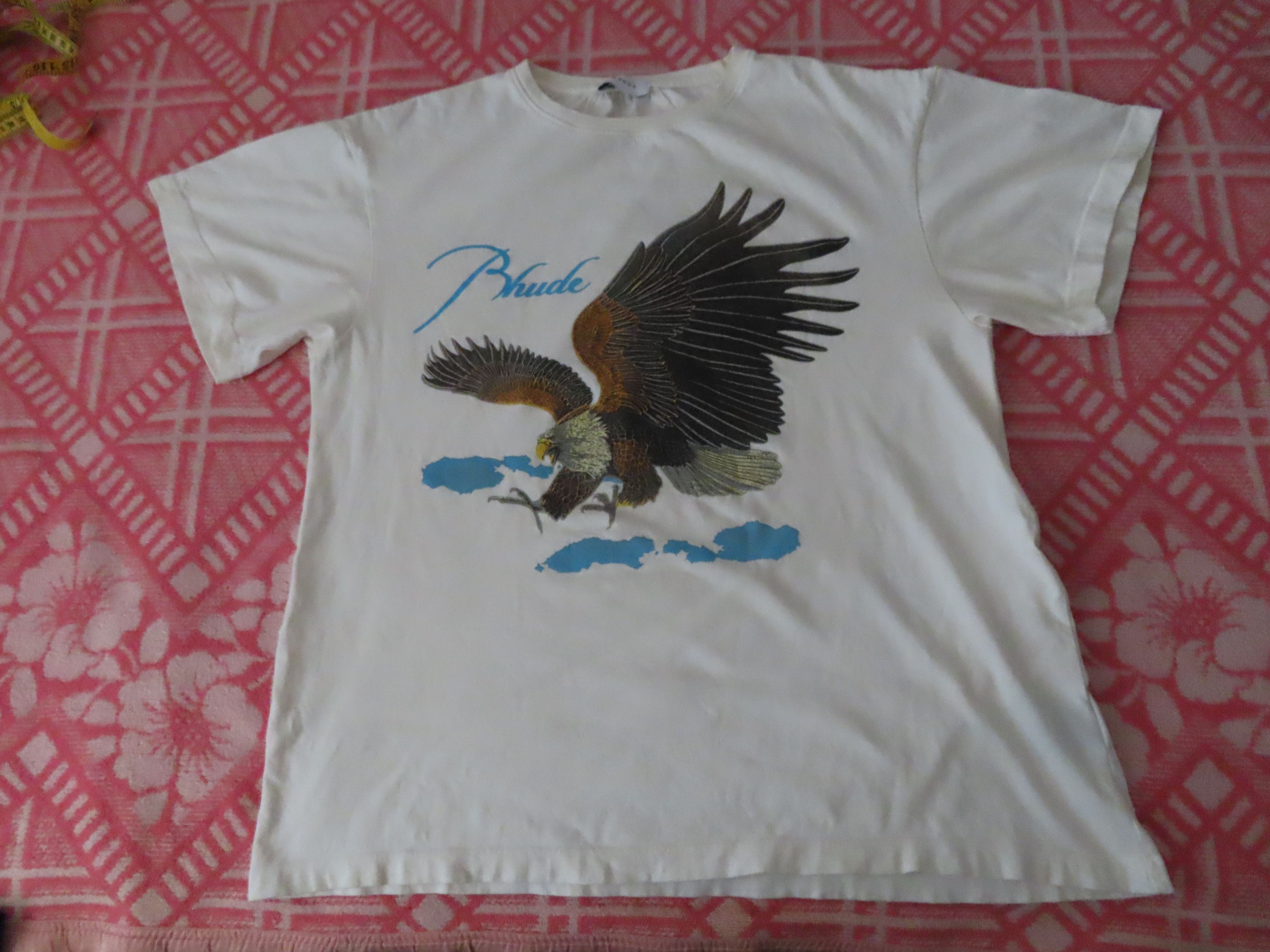 Designer rhude cream eagle tee tshirt made in usa Size US L / EU 52-54 / 3 - 1 Thumbnail