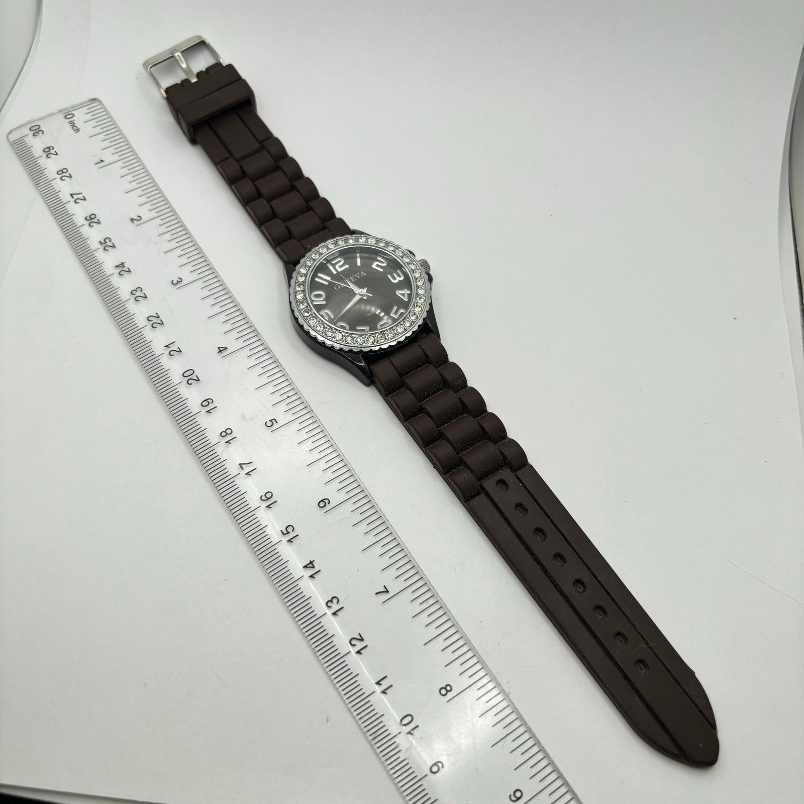 Other Silver & Brown Crystal Men's Watch Size ONE SIZE - 3 Thumbnail
