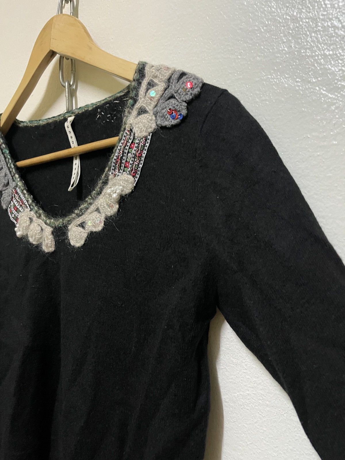 Issey Miyake × Sunao Kuwahara Sunao Kuwahara Wool Sweatshirt Embroidery Japan Size M / US 6-8 / IT 42-44 - 4 Thumbnail