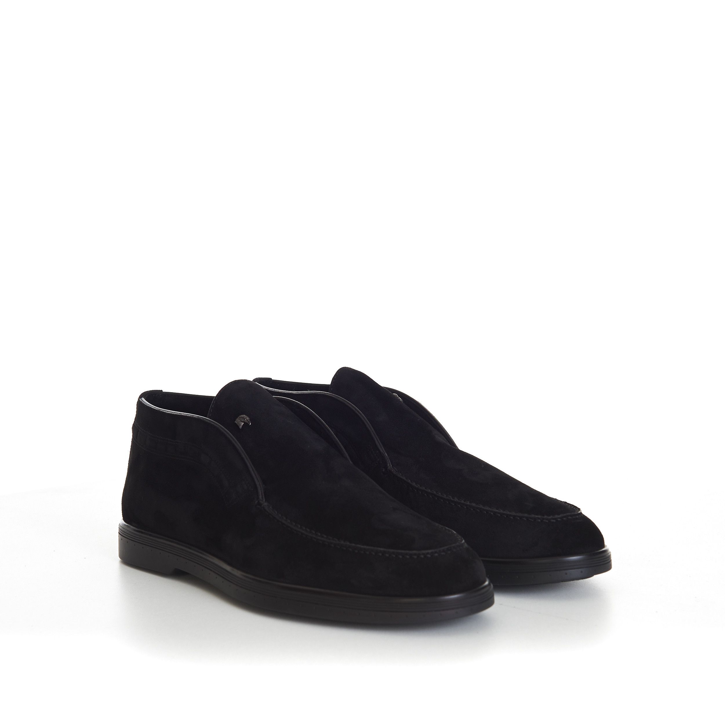 Stefano Ricci Black Ankle Suede Loafers With Rubber Soles Size US 7.5 / EU 40-41 - 1 Thumbnail