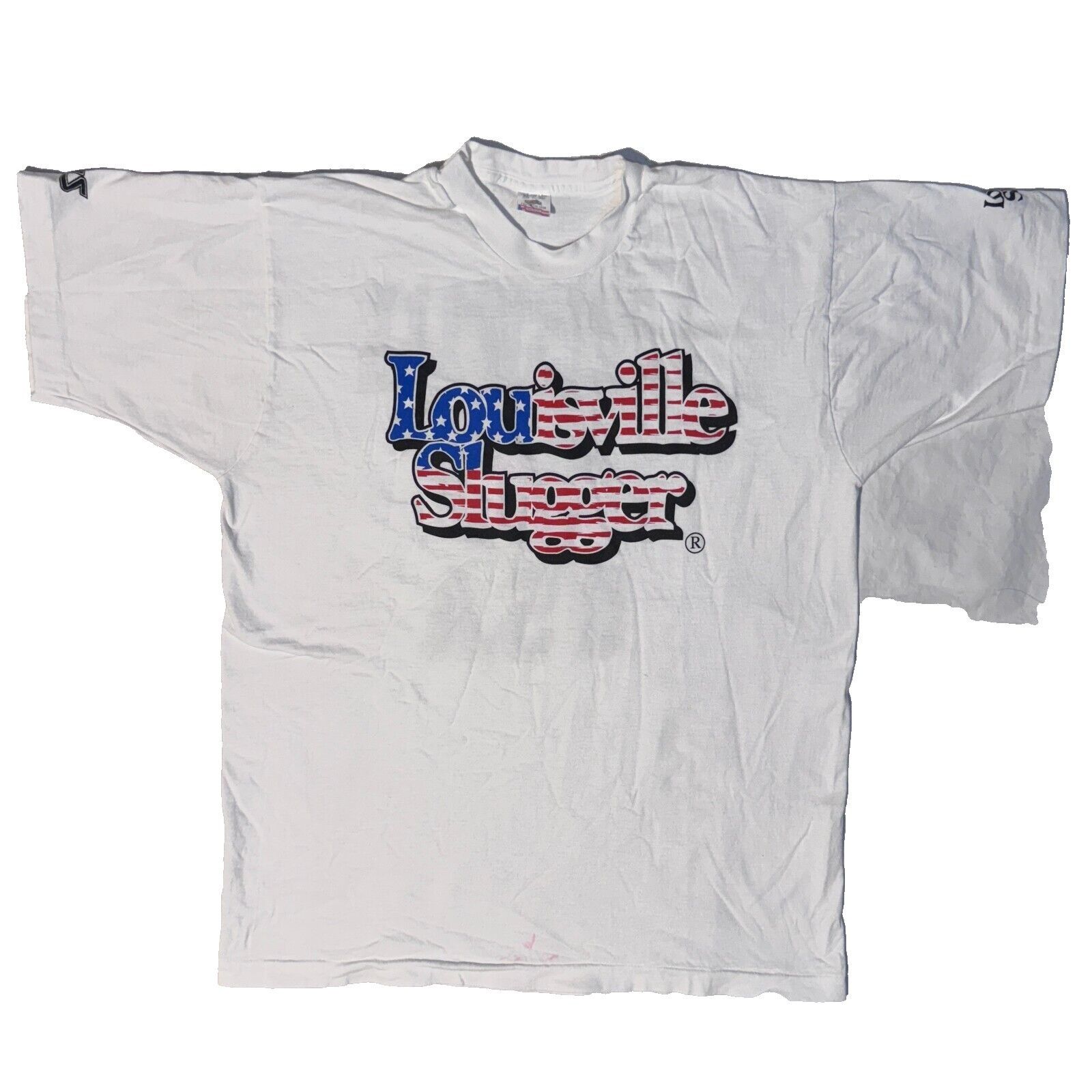 Louisville Slugger Vintage 90s Louisville Slugger Baseball USA Flag Logo Tshirt Size US XL / EU 56 / 4 - 2 Thumbnail