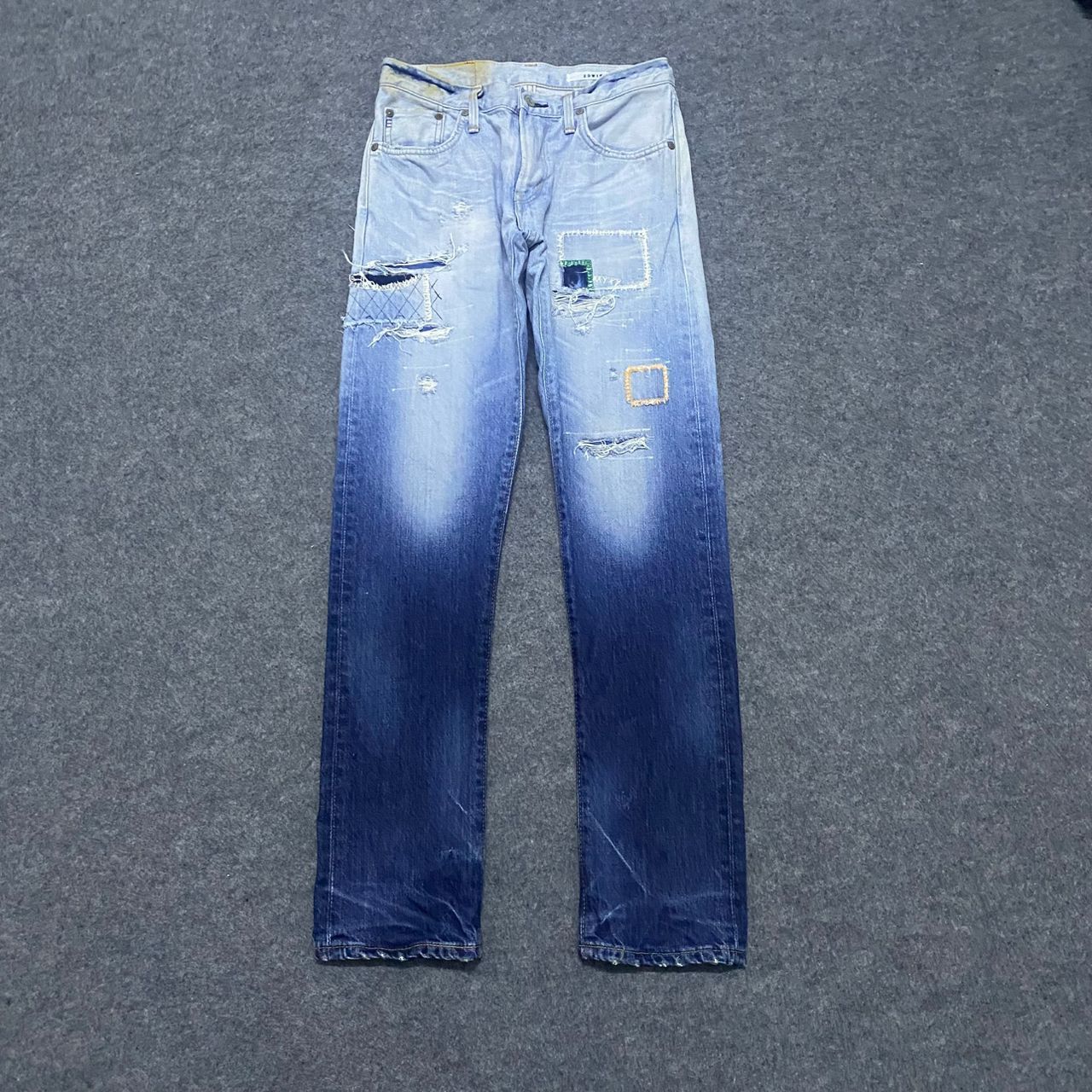 If Six Was Nine 💥Best Offer💥Edwin 503 TP Patchwork Distressed Denim Size US 31 - 1 Thumbnail