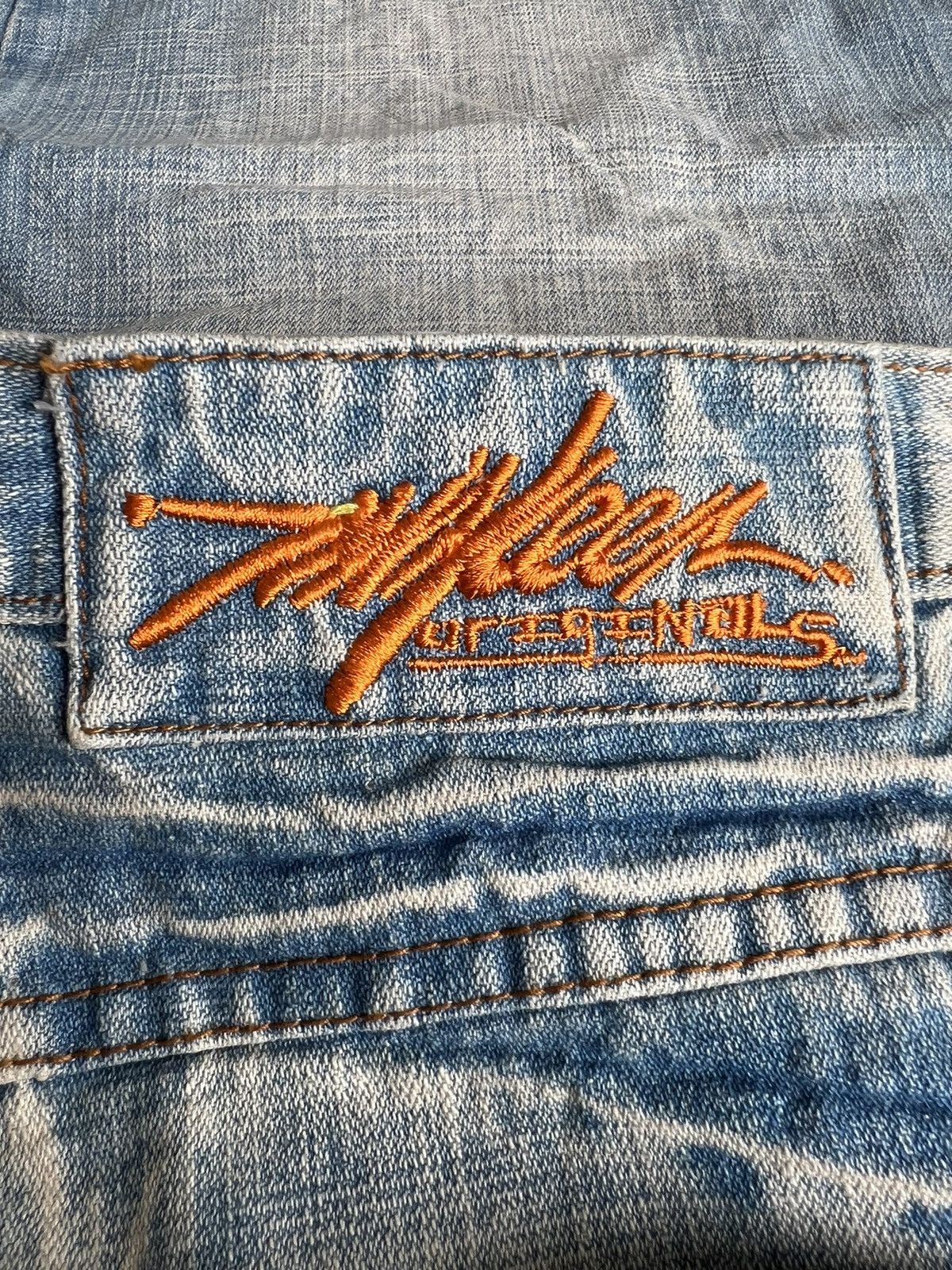 Ed Hardy Y2K Ed Hardy Style Skulls Swarovski Logo Pocket Baggy Jeans Size US 42 / EU 58 - 13 Thumbnail