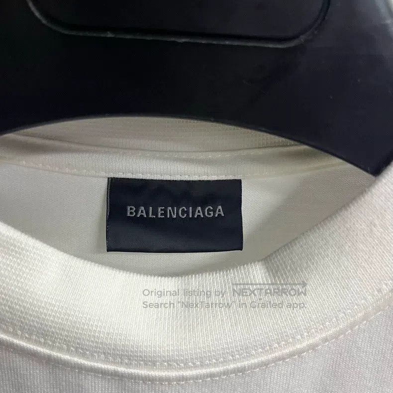 Balenciaga Balenciaga White Logo Letter Print Round Neck Short Sleeve Size US XS / EU 42 / 0 - 2 Thumbnail