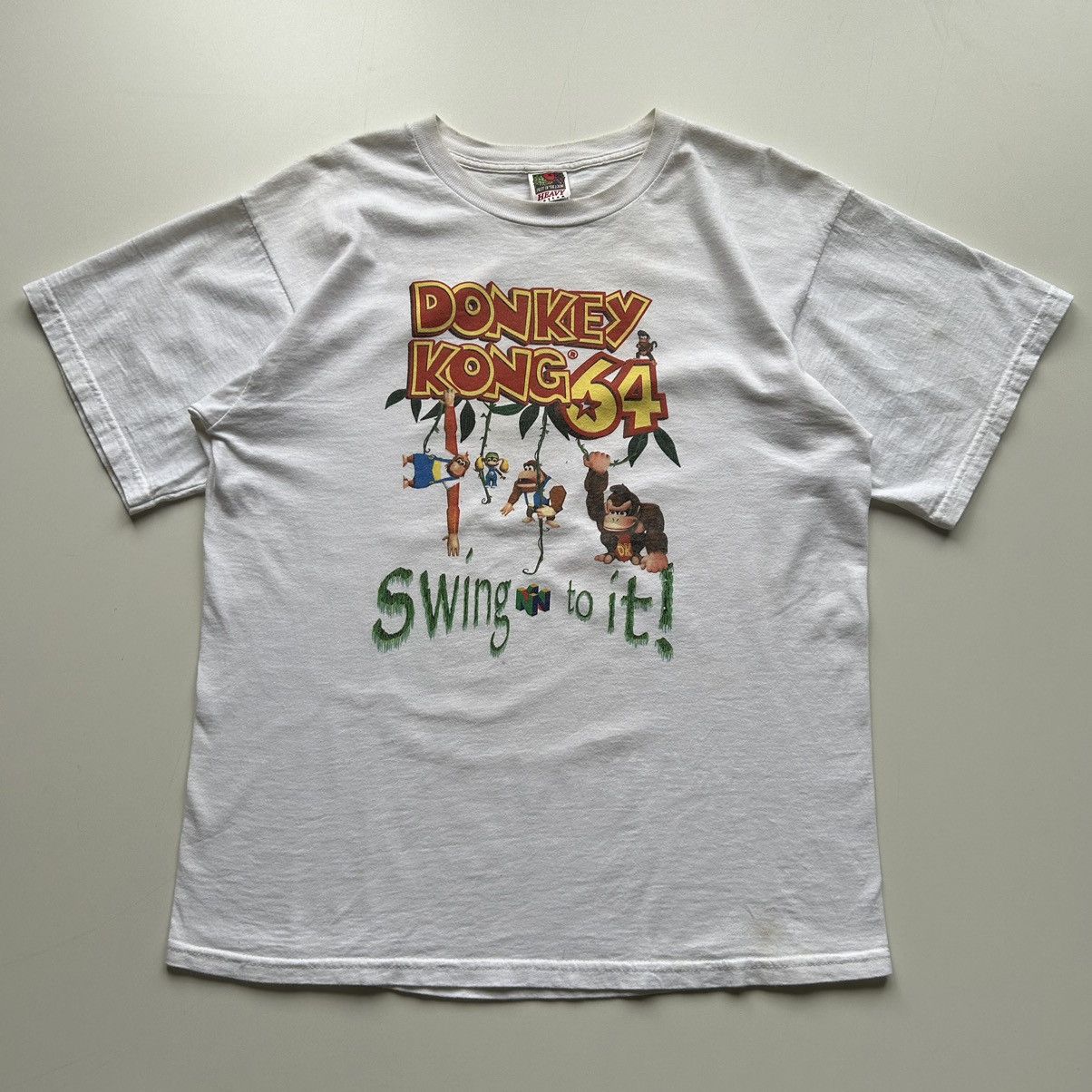 Nintendo Vintage 90s Donkey Kong 64 Nintendo Graphic Promo T Shirt Size US L / EU 52-54 / 3 - 1 Thumbnail