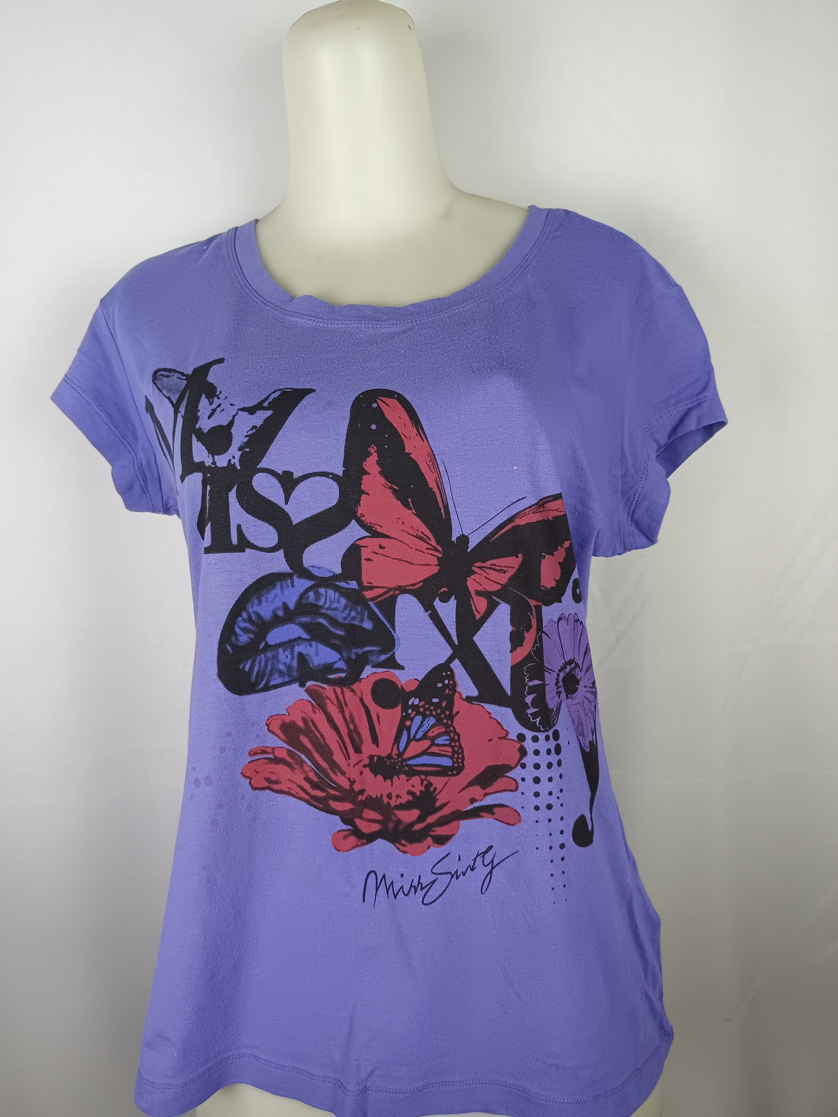 Miss Sixty Miss Sixty Collection Tee Short Sleeve Butterfly Print Size XXL / US 16-18 / IT 52-54 - 11 Thumbnail