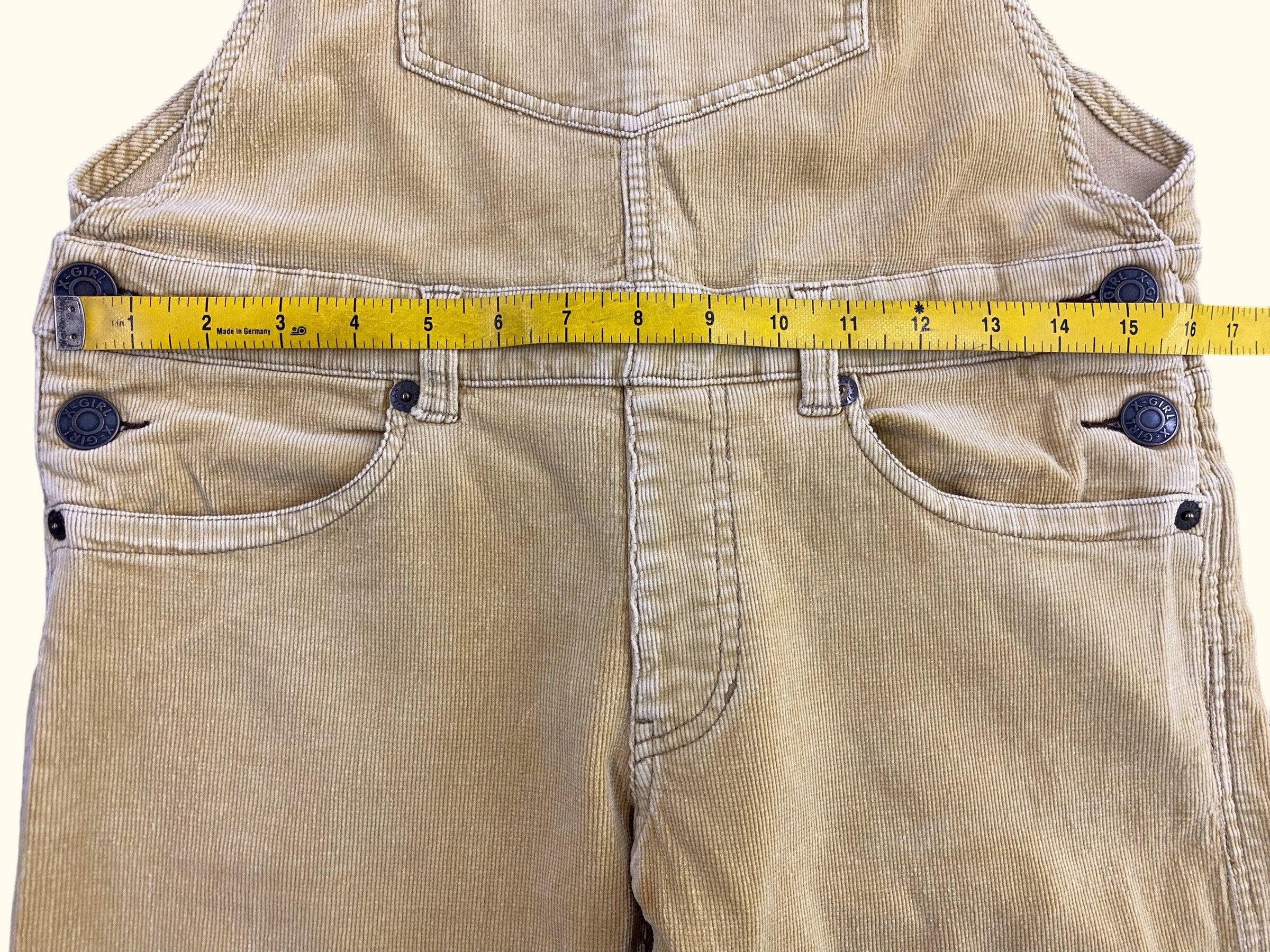Japanese Brand X-girl Corduroy Bib Overalls Carpenter Jeans Size US 32 / EU 48 - 10 Thumbnail