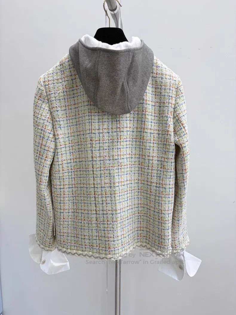 Chanel Chanel White colourful tweed heavy industry four-pocket ja Size XS / US 0-2 / IT 36-38 - 2 Thumbnail