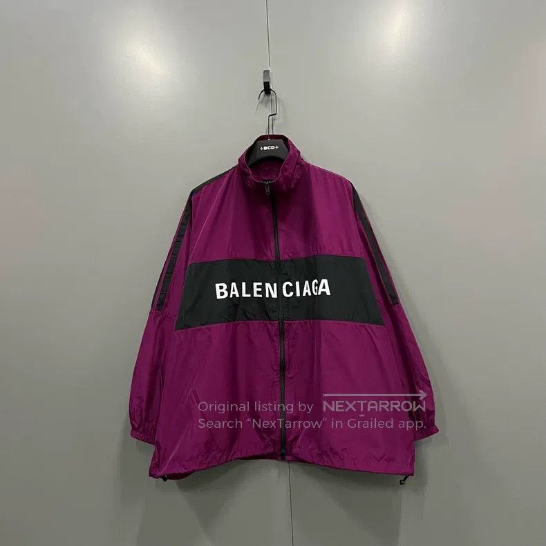 Balenciaga Balenciaga Color-Blocked Big Logo Printed Tracksuit Jacket Size US XL / EU 56 / 4 - 1 Thumbnail