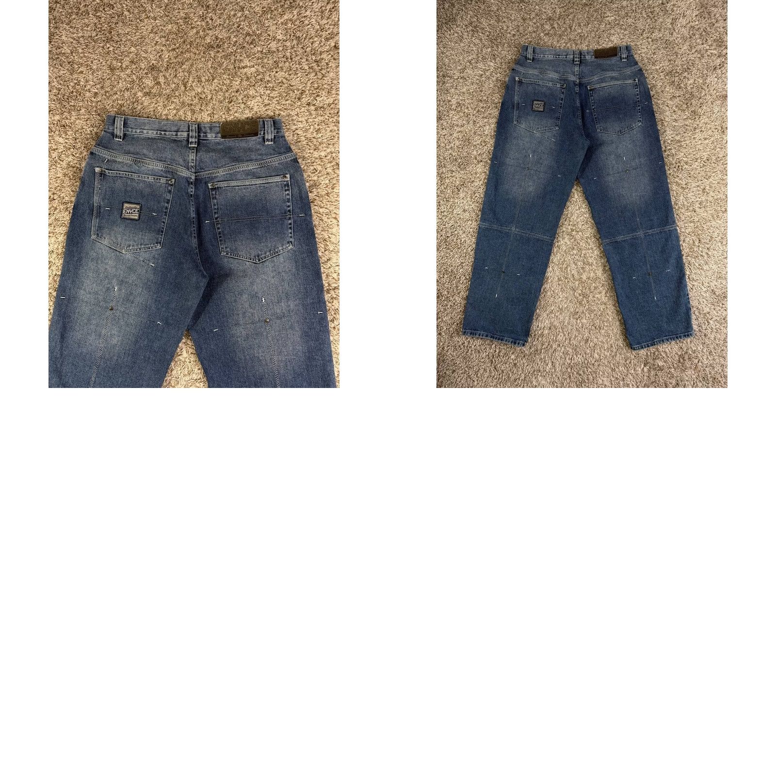 Enyce VINTAGE Enyce Jeans Size 34 Baggy Stitched Panel Y2K Hip Hop Skate 2000s Size US 34 / EU 50 - 9 Thumbnail