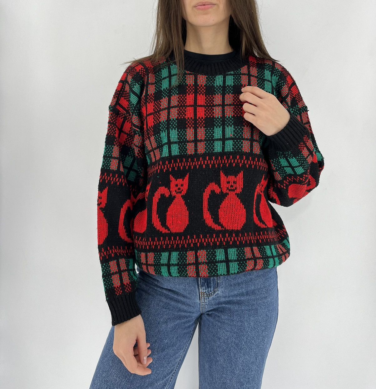 Other Knit Street Vintage Womens Sweater Art Made in USA Size M / US 6-8 / IT 42-44 - 2 Thumbnail