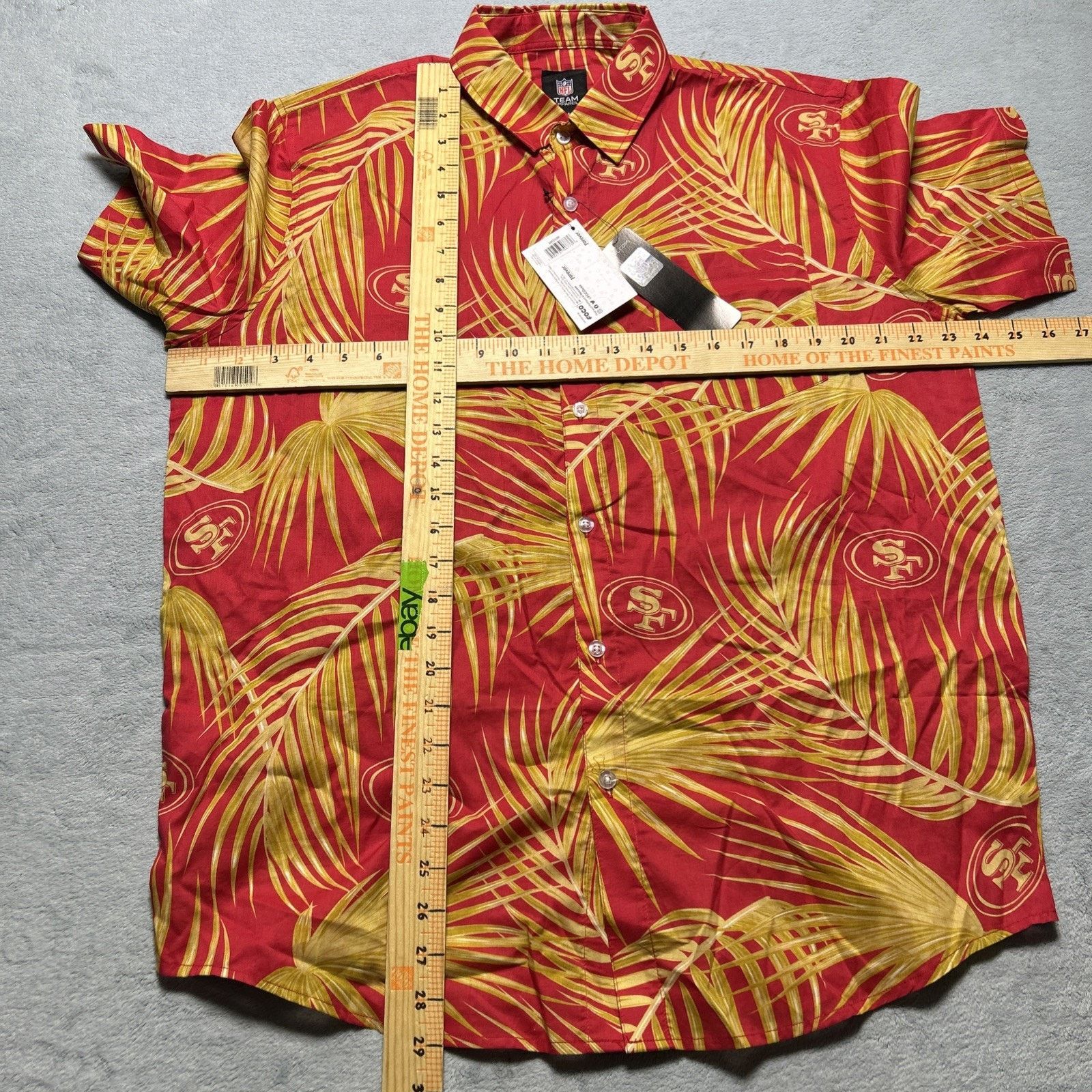 NFL NFL Team 49ers Hawaiian Button Up Shirt Mens Medium Floral Size US M / EU 48-50 / 2 - 6 Thumbnail