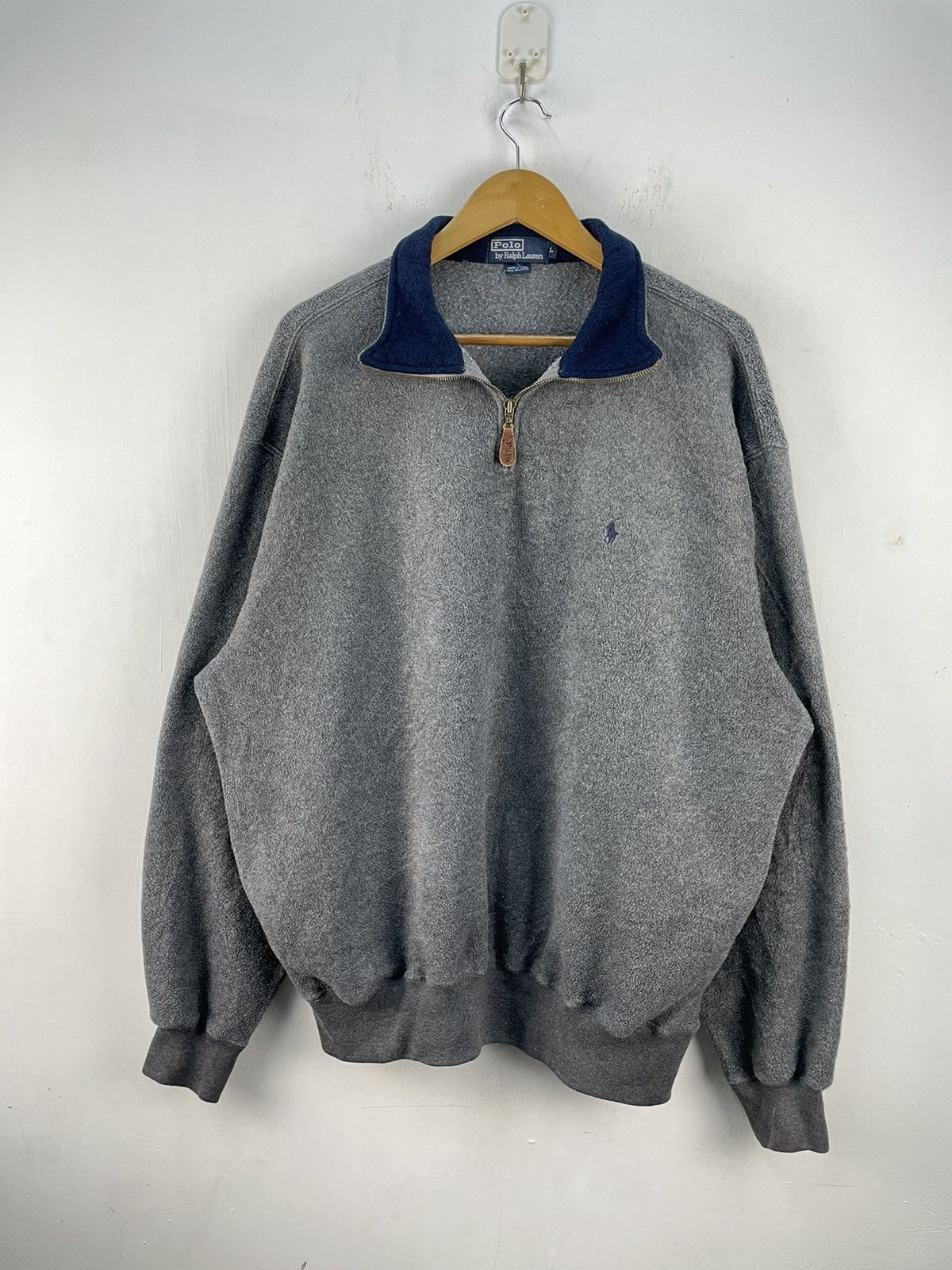 Ralph Lauren Vintage 90s Polo Ralph Lauren Pullover Fleece Sweater Size US L / EU 52-54 / 3 - 3 Thumbnail