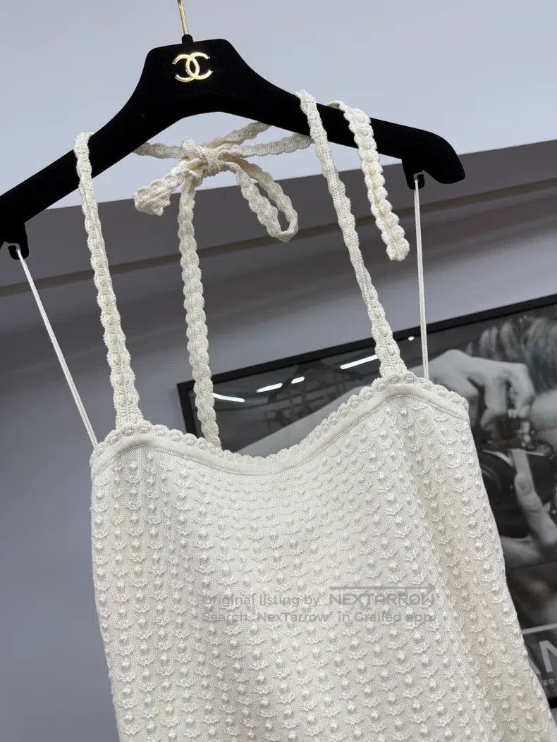 Chanel Chanel 25P white halteneck knitted dress Size XXS / US 00 / IT 34 - 2 Thumbnail