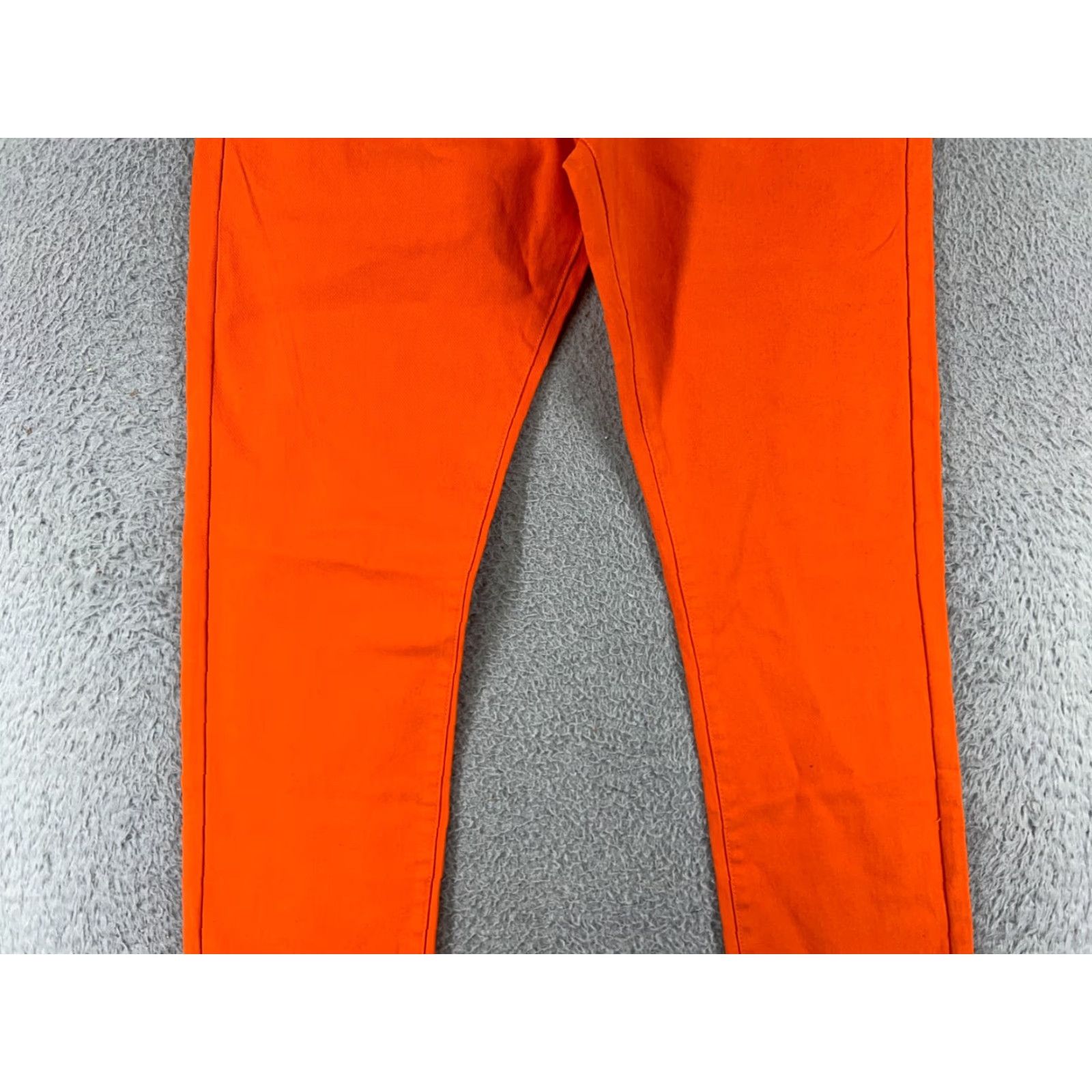 Vintage Matchstick Womens Jeans 30 Orange Straight Denim 5-Pocket Regular Rise Mid Cotton Blend Stretch Size 30" / US 8 / IT 44 - 7 Thumbnail