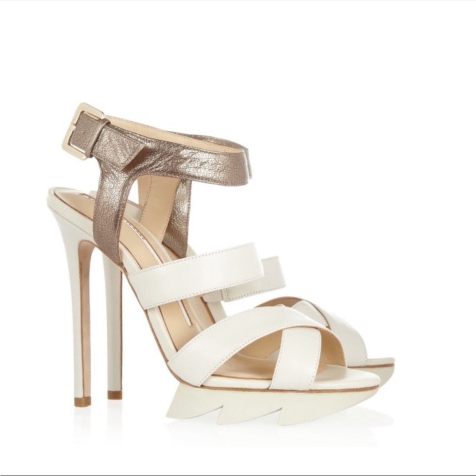 Designer Camilla Skovgaard Morlun Platform Sandals White Size US 7.5 / IT 37.5 - 3 Thumbnail