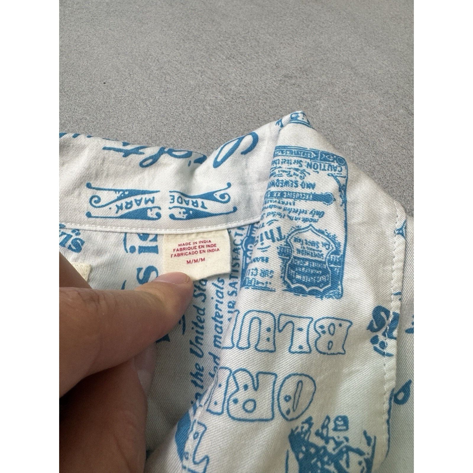 Levi's Levis Short Sleeve Men Button Up Short Size M Blue/White Size US M / EU 48-50 / 2 - 10 Thumbnail