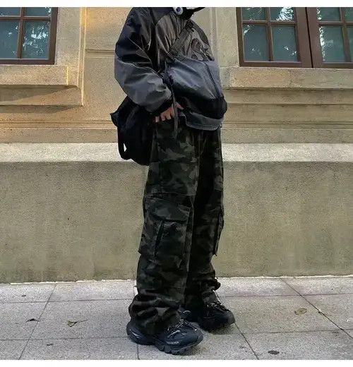 American Edition × Designer × Handmade Bag camo skate hiphop baggy cargo pants Size US 34 / EU 50 - 1 Thumbnail