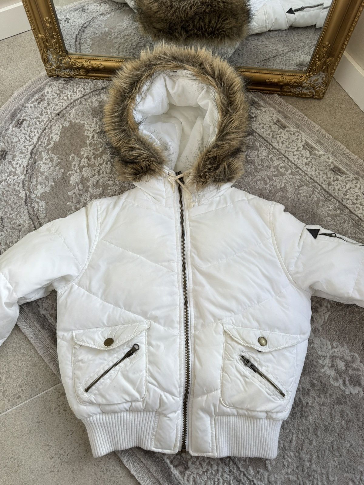 Hysteric Glamour Crazy Y2K Alaska bomber jacket fur black zipper hood Size S / US 4 / IT 40 - 4 Thumbnail