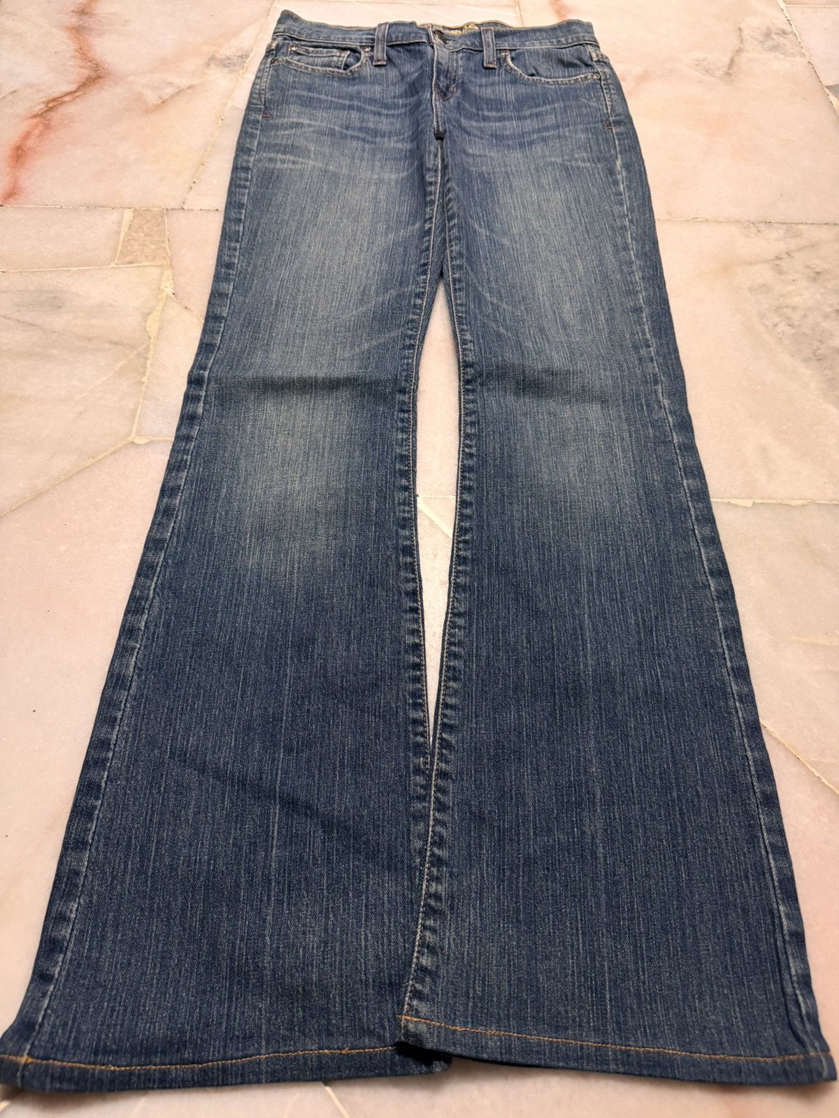 Japanese Brand VINTAGE 1990s BELL BOTTOM BOOTCUT ABERCROMBIE WHISKERS Size US 27 - 6 Thumbnail