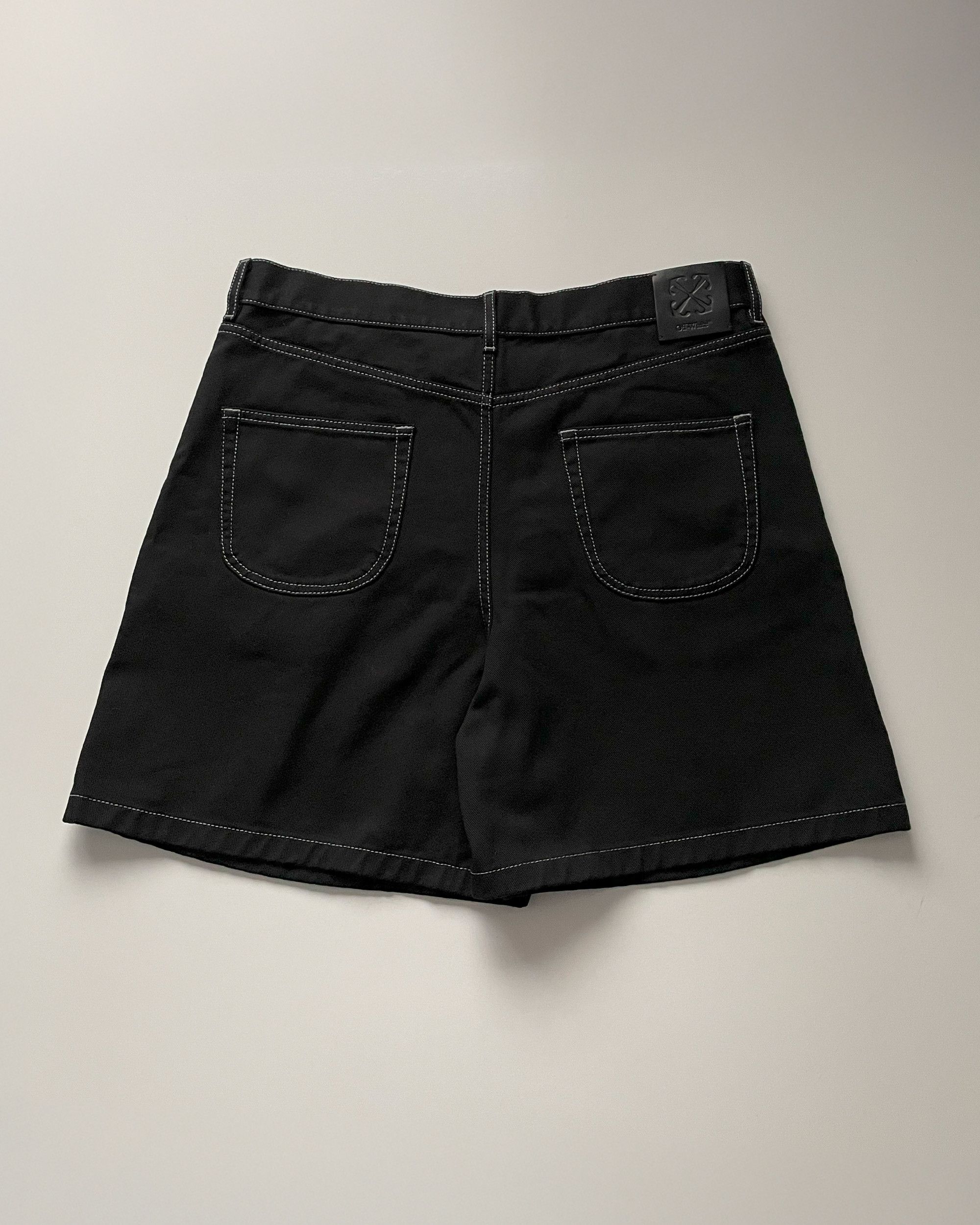 Off-White Off-White Flared Bermuda Denim Shorts Size US 33 - 4 Thumbnail