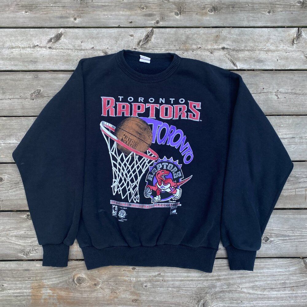 NBA × Vintage Vintage 1994 Waves NBA Toronto Raptors Sweatshirt Hoodie Sw Size US M / EU 48-50 / 2 - 5 Thumbnail