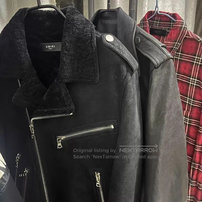 Amiri Amiri Motorcycle Leather and Fur Jacket Size US S / EU 44-46 / 1 - 5 Thumbnail