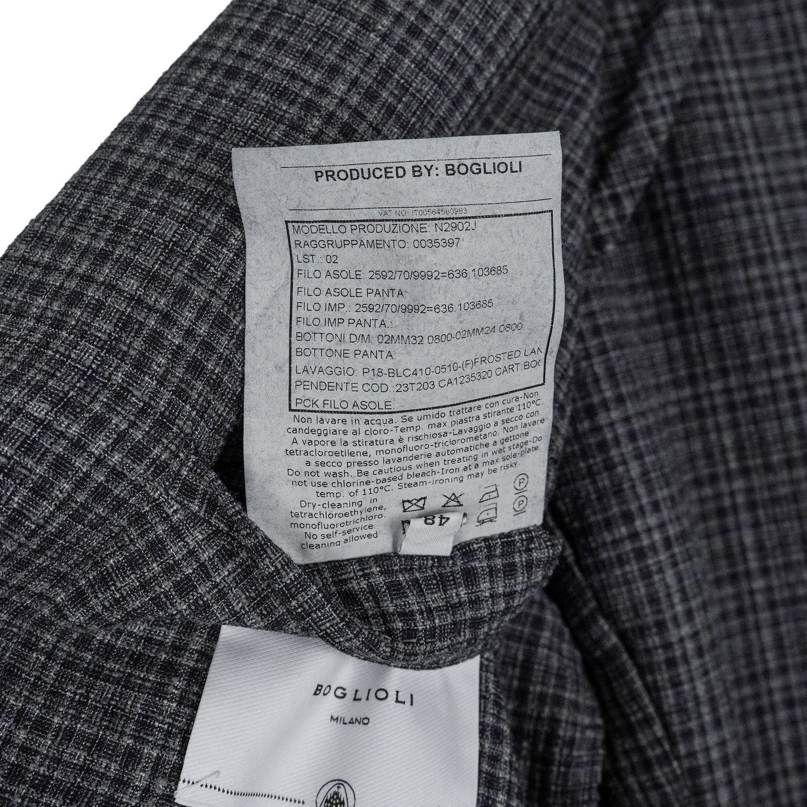 Boglioli Boglioli Milano Gray Check Wool Silk Blend Blazer K Jacket Size US M / EU 48-50 / 2 - 9 Thumbnail