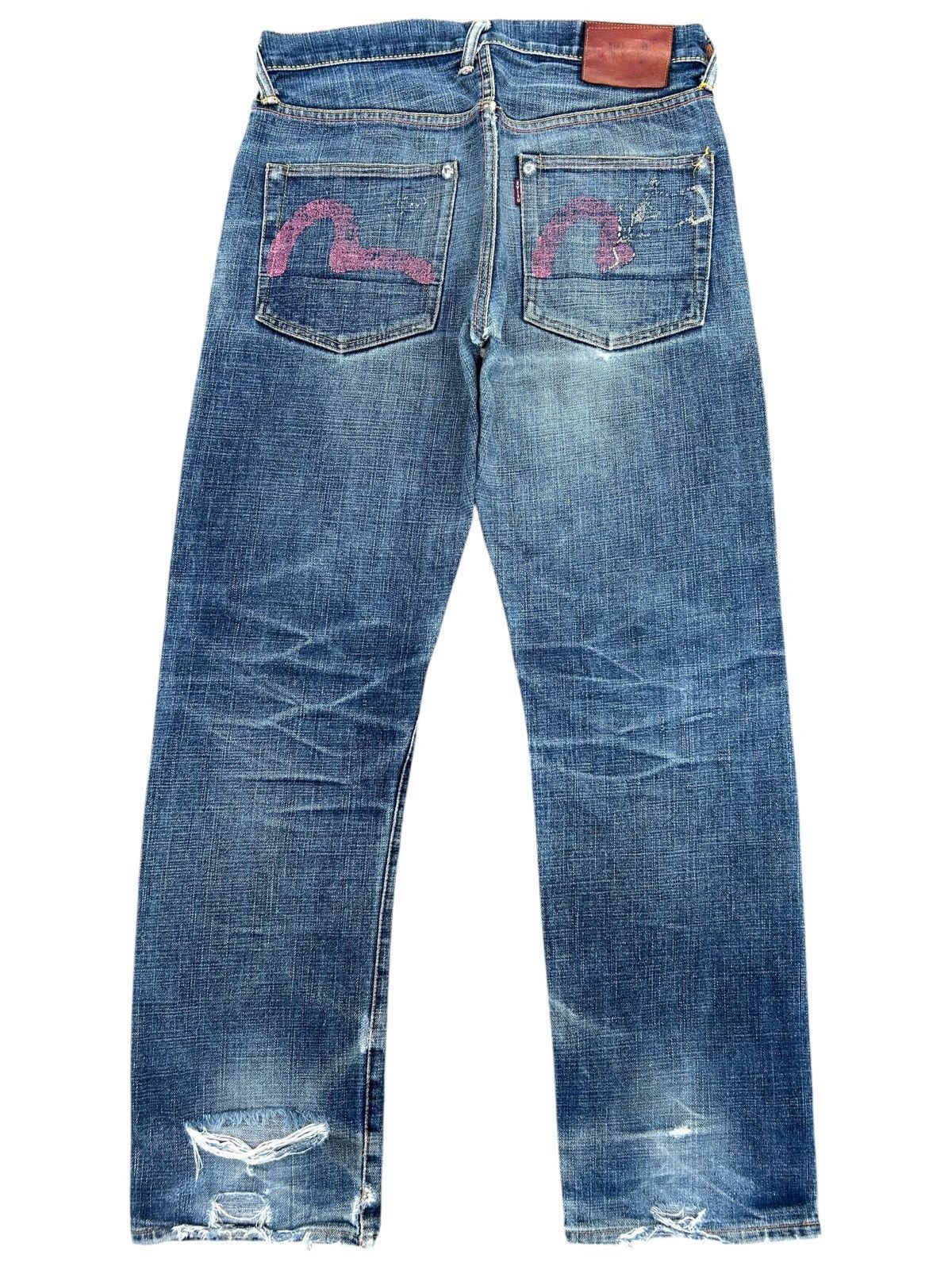 Kapital Thrashed Vintage Evisu Selvedge Denim Jeans Size US 32 / EU 48 - 1 Thumbnail