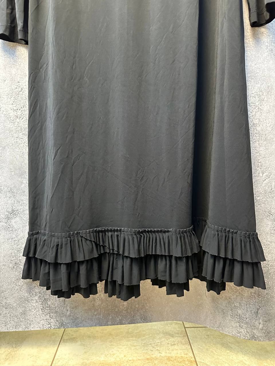 RED Valentino × Valentino RED Valentino Black Ruffle Trim Dress 3/4 Sleeves Relaxed Size M / US 6-8 / IT 42-44 - 7 Thumbnail