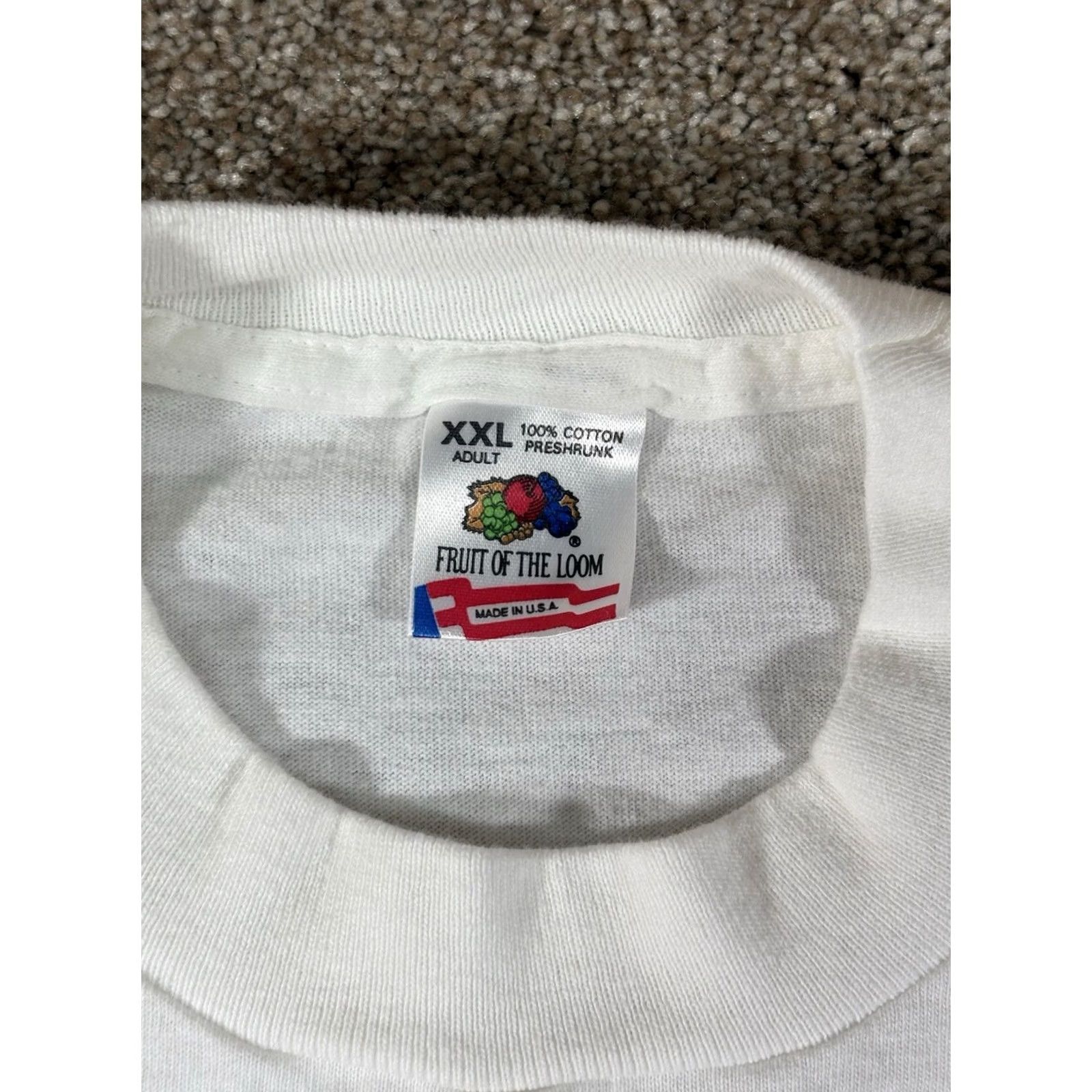 Fruit Of The Loom VINTAGE 1994 Woodstock Basketball Association WBA 5th Tourney T-Shirt XL White Cotton Men Rock 90s Band Hippie Size US XL / EU 56 / 4 - 3 Thumbnail