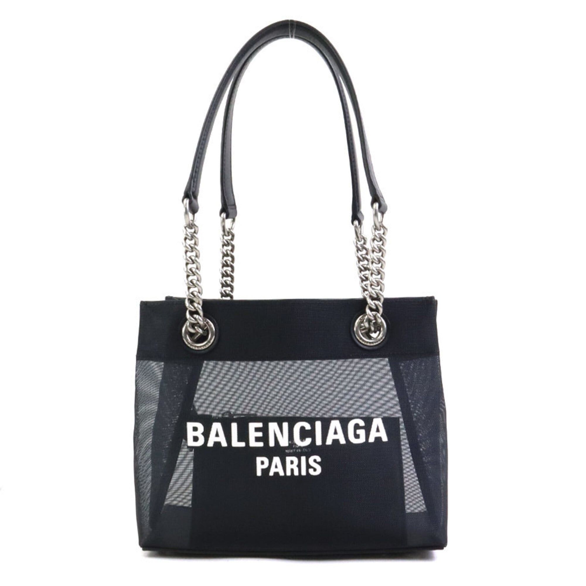 Balenciaga Balenciaga Duty Free Tote Bag Leather Mesh Black Women's Handbag 741603 h32104i Size ONE SIZE - 1 Thumbnail