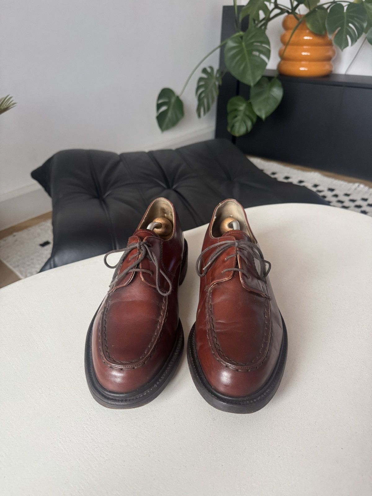 Leather BARKER Leather Derby Made in England Casual Brown Shoes Size US 9 / EU 42 - 2 Thumbnail