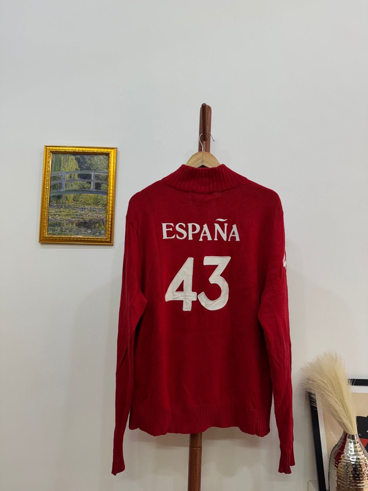 Polo Ralph Lauren × Vintage Ralph Lauren Spain '43' Zip Up Chunky Knit Jumper (XL) Size US XL / EU 56 / 4 - 7 Thumbnail