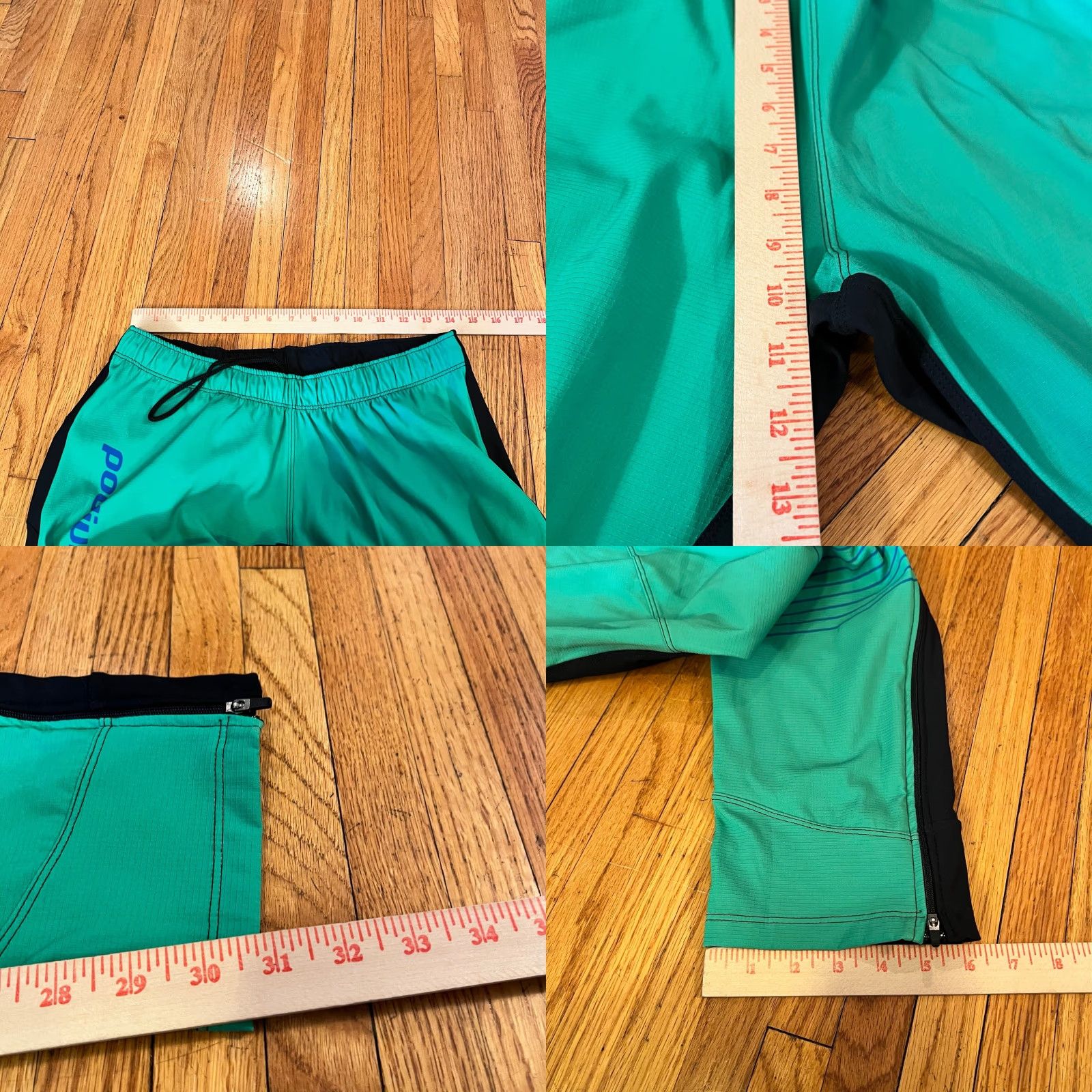 Vintage Podium Wear Pants Womens Large Track Green Performance Ankle Zip Size 36" / US 14 / IT 50 - 8 Thumbnail