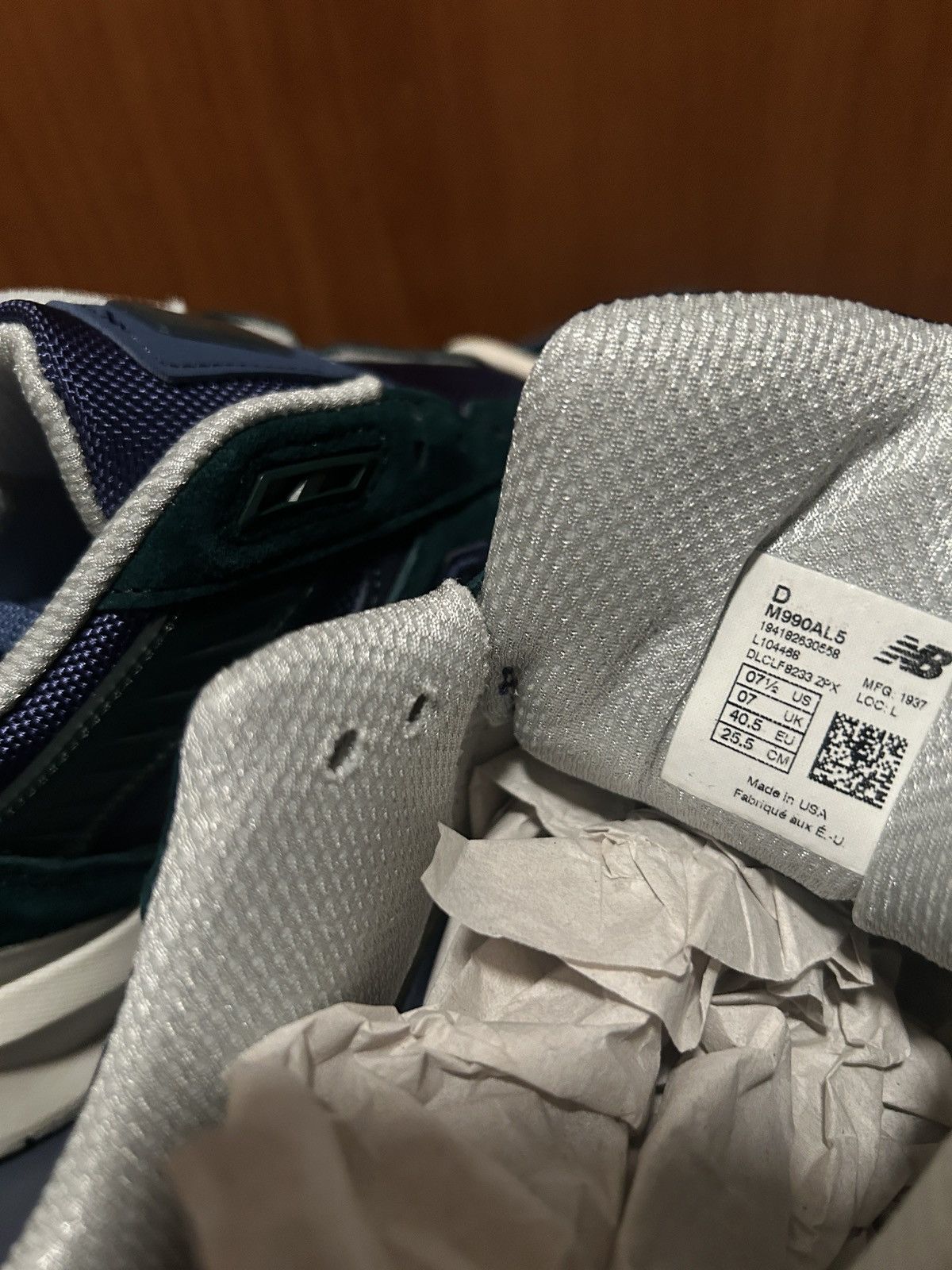Aime Leon Dore × New Balance AIME LEON DORE NEW BALANCE 990V5 GREEN NAVY size US 7.5 Size US 7.5 / EU 40-41 - 8 Thumbnail