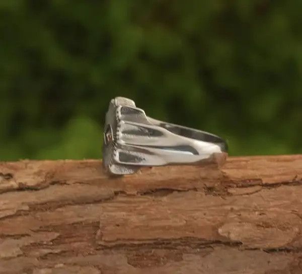 Jewelry 925 Sterling Silver Vintage Red Eye Ring Size ONE SIZE - 5 Thumbnail