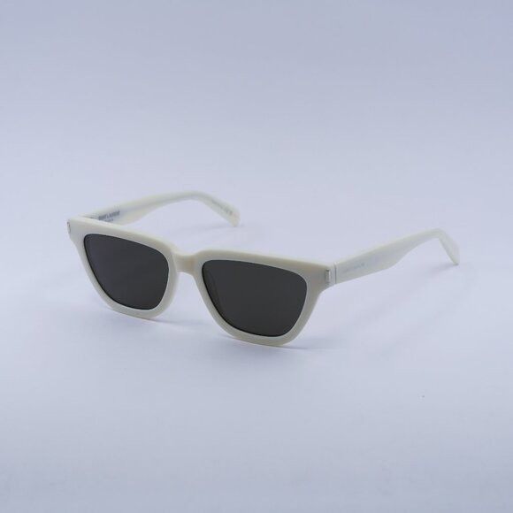 Saint Laurent SL703 003 Sunglasses Ivory Cat Eye Frame, Grey Lenses Saint Laurent Paris Saint Laurent SL703 003 Sunglasses Ivory  main image 2